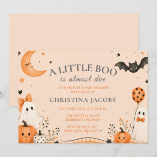 Halloween Little Boo ist bald fällig Baby-Party Einladung