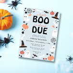 Halloween Little Boo ist fast Due Baby Boy Dusche Einladung<br><div class="desc">Halloween Little Boo ist beinahe Due Baby Boy Dusche Einladung</div>