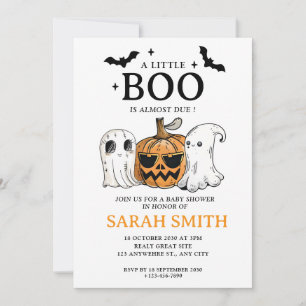 Halloween Little Boo ist fast Due Baby Dusche Einladung