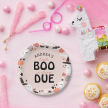 Halloween Little Boo ist fast Due Baby Dusche