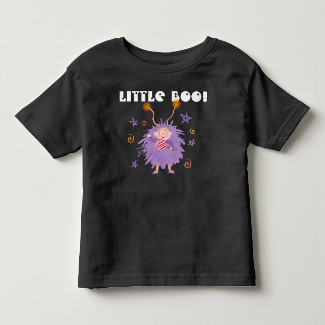 Halloween Little Boo lustige süße Figur Kleinkind T-shirt (Vorderseite)