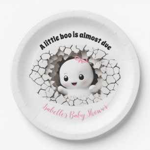 Halloween Little Boo Pink Baby Duschpapier Teller