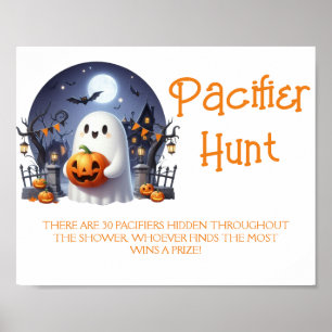 Halloween Little Boo Schnuller Jagd Duschspiel Poster