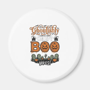 Halloween Little Boo Yah Süße Gruselige Vektorgest Magnet