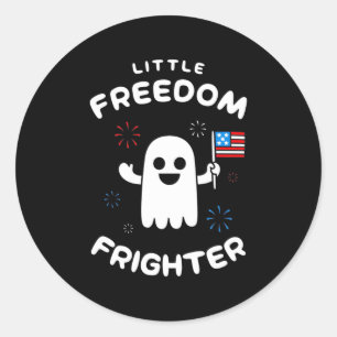 Halloween Little Freedom Frighter Runder Aufkleber