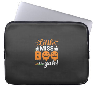 Halloween Little Miss Boo Yah Kürbisdesign_1 Laptopschutzhülle