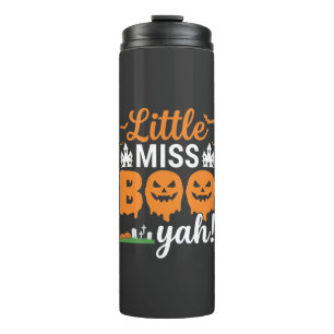 Halloween Little Miss Boo Yah Kürbisdesign_1 Thermosbecher