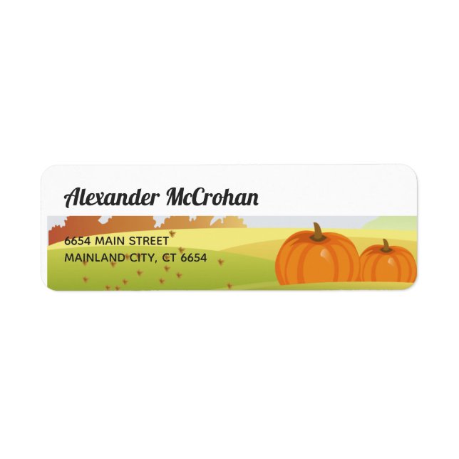 Halloween Little Pumpkin Rücksendeadresse (Vorne)