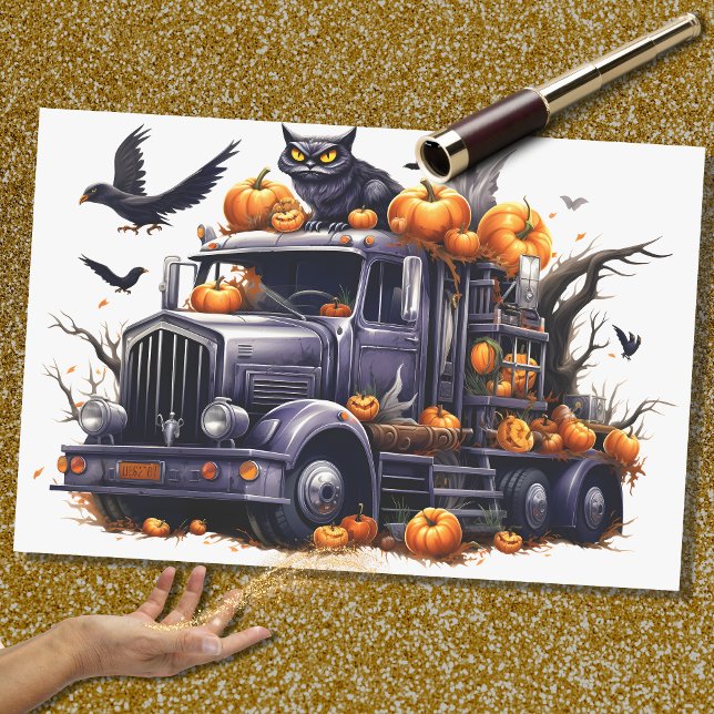 Halloween LKW 3 Decoupage Paper Seidenpapier (Von Creator hochgeladen)