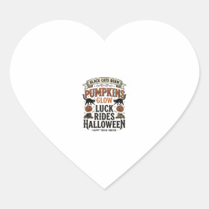Halloween-LKW-Fahrer-Shirt mit schwarzen Katzen un Herz-Aufkleber