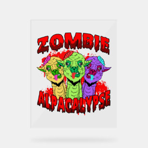Halloween Llama Alpaca Funny Lama Glama Cooles Ges Acrylschild