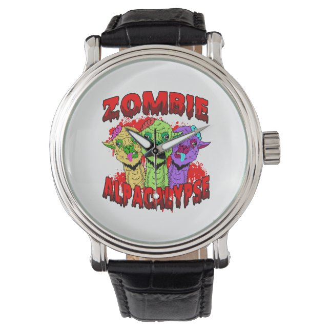 Halloween Llama Alpaca Funny Lama Glama Cooles Ges Armbanduhr (Vorderseite)