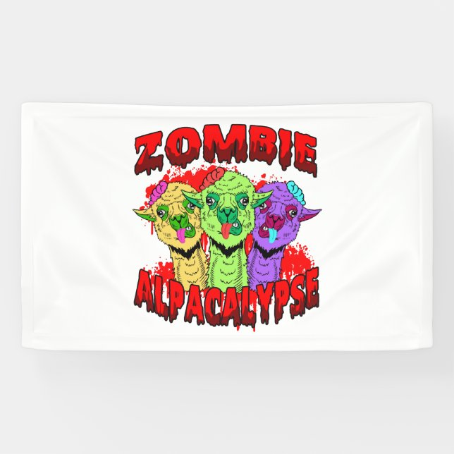 Halloween Llama Alpaca Funny Lama Glama Cooles Ges Banner (Horizontal)