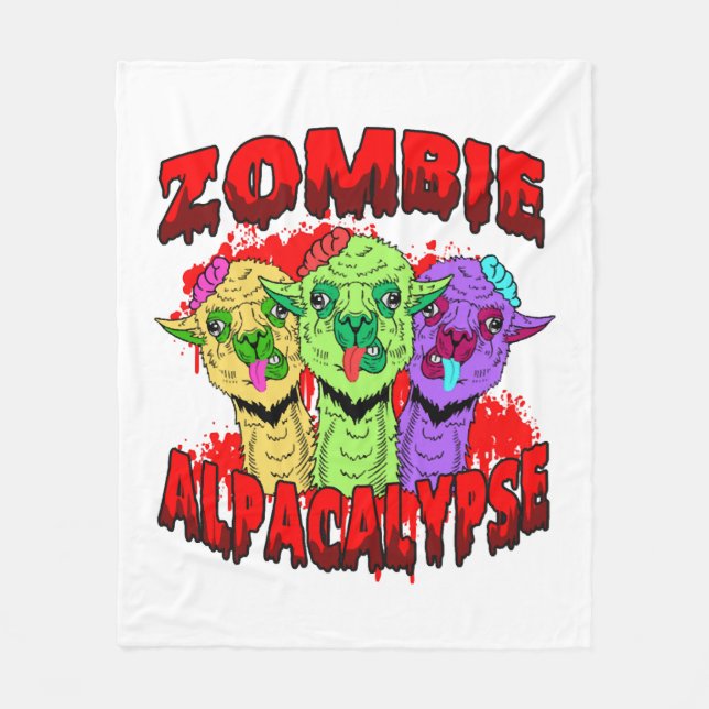 Halloween Llama Alpaca Funny Lama Glama Cooles Ges Fleecedecke (Vorderseite)