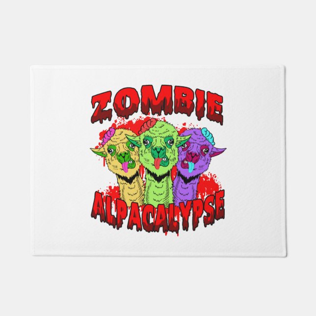 Halloween Llama Alpaca Funny Lama Glama Cooles Ges Fußmatte (Vorderseite)