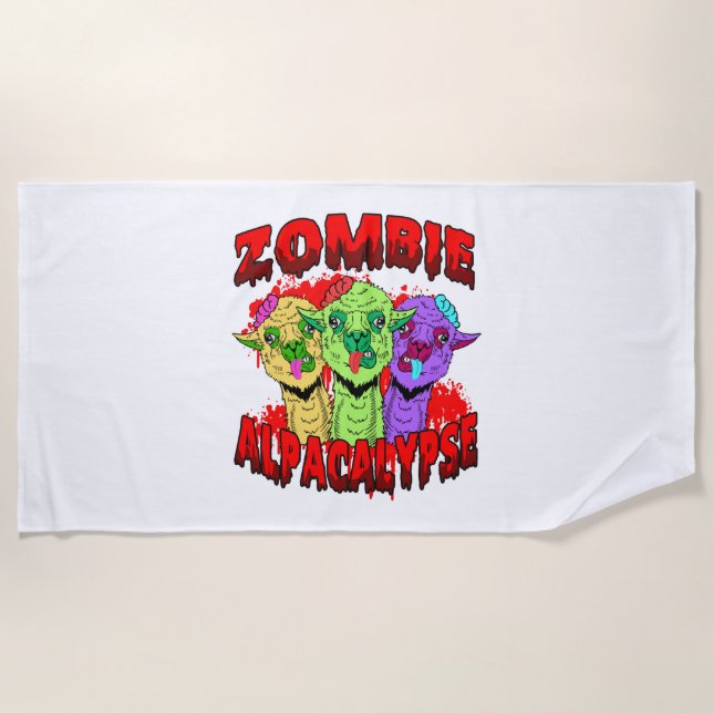 Halloween Llama Alpaca Funny Lama Glama Cooles Ges Strandtuch (Vorderseite)