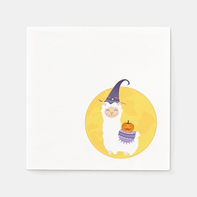 Halloween Llama Party Serviette (Vorderseite)