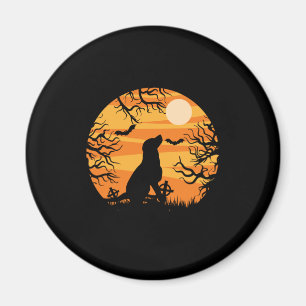 Halloween Lonely Dog Birthday Magnet