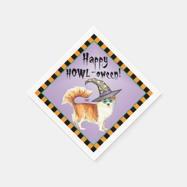 Halloween Long Coat Chihuahua Napkins Serviette (Ecke)
