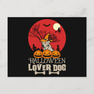 Halloween Lover Dog Postkarte