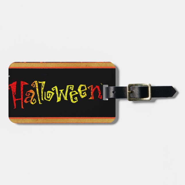 Halloween Luggage Tage Gepäckanhänger (Vorderseite horizontal)