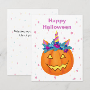 Halloween lustige Jack o Lantern-Kürbis-Grußkarte Mitteilungskarte