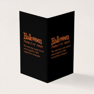 Halloween Lustige Wörterbuch-Definition