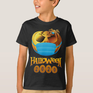 Halloween Lustiger Gruseliger Kürbis Und Spinne Mi T-Shirt