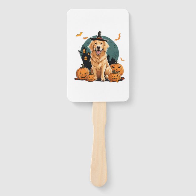 halloween lustiger Hund Fächer (Vorderseite)