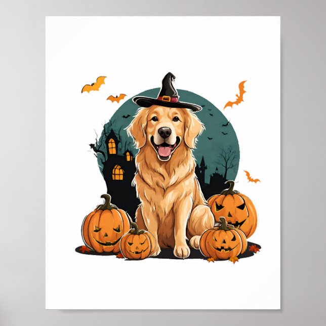 halloween lustiger Hund Poster (Vorne)