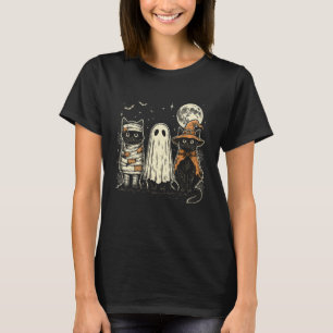Halloween Lustiger Kürbis Halloween Schwarze Katze T-Shirt