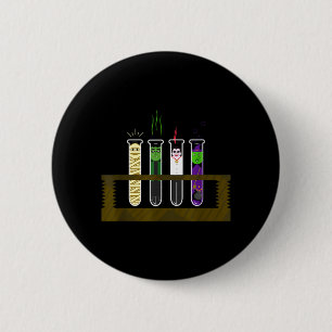 Halloween Lustiger Verrückter Wissenschaftler Reag Button