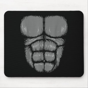 Halloween lustiges Gorilla-Affen-Bauch-Brust-Kostü Mousepad