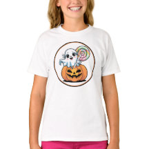 Halloween-Lutscher-Geist Auf Kürbis