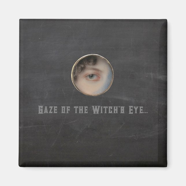 Halloween Macabre Creepy Hexe Eye Magnet (Vorne)