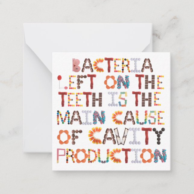 Halloween macht Cavities Funny Card Mitteilungskarte (Vorderseite)