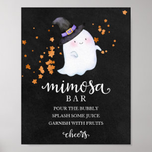 Halloween Mädchen Baby Shower Mimosa Bar Schild