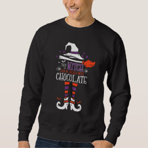 Halloween Mädchen diese Hexe kann mit Choco bestoc Sweatshirt