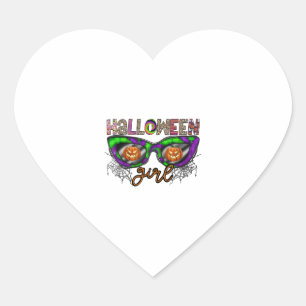Halloween-Mädchen Herz-Aufkleber