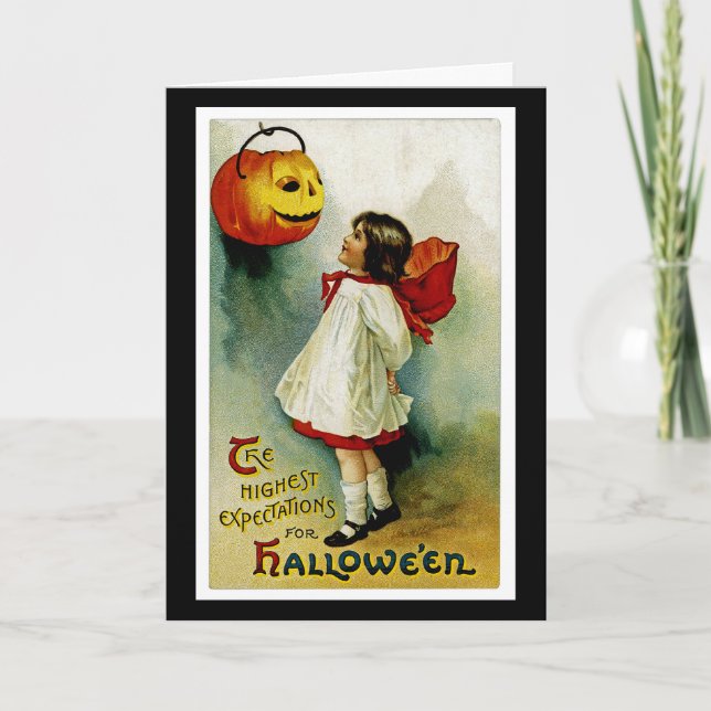 Halloween-Mädchen Karte (Vorderseite)