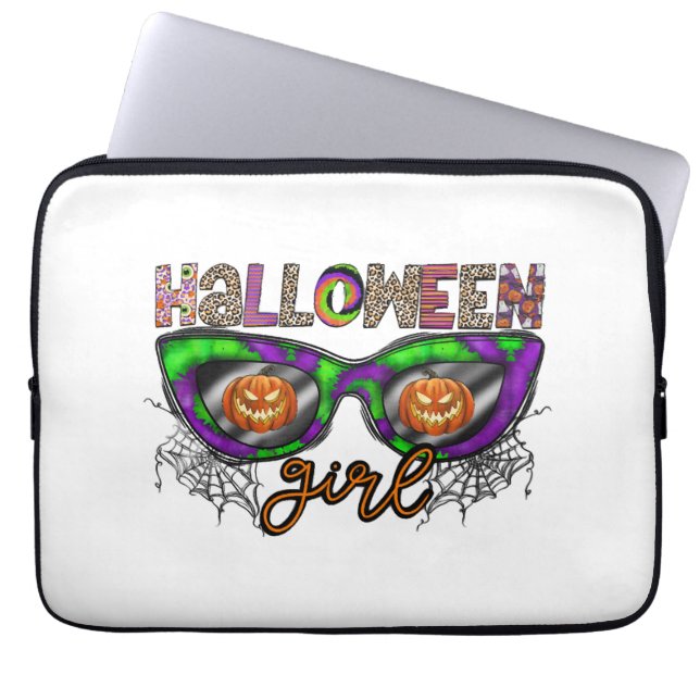 Halloween-Mädchen Laptopschutzhülle (Vorderseite)