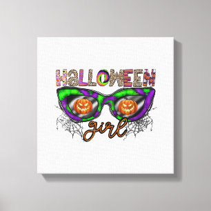 Halloween-Mädchen Leinwanddruck