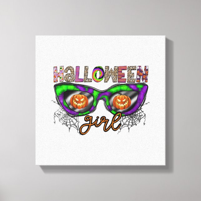 Halloween-Mädchen Leinwanddruck (Vorderseite)