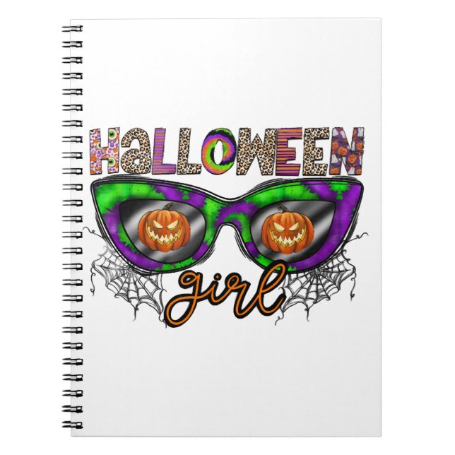Halloween-Mädchen Notizblock (Vorderseite)
