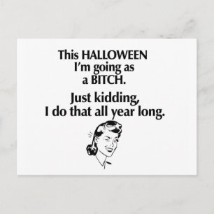 Halloween Mädchen Postkarte