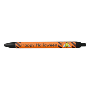 Halloween Magic Bee Hexe Orange und Schwarze Strei Kugelschreiber