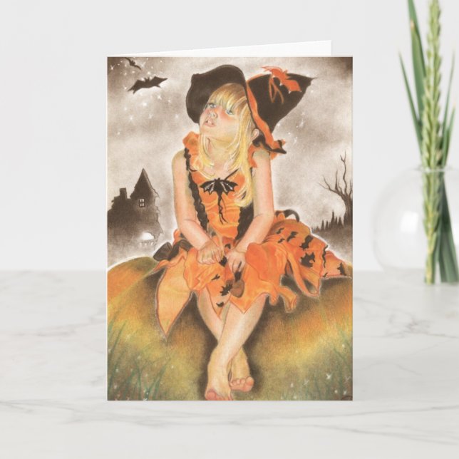 Halloween Magic Grußkarte Karte (Vorderseite)