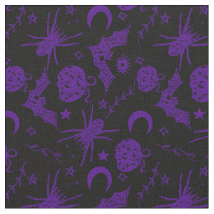 Halloween Magic Lila Stoff