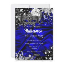 Halloween Magical Night Masquerade Party blau