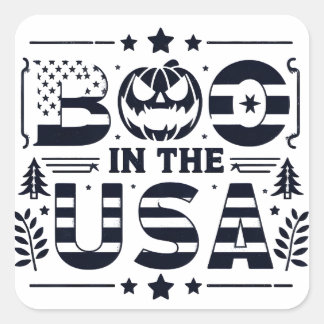Halloween Magie im amerikanischen Erbe Quadratischer Aufkleber